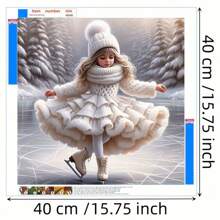 1 Set 5D DIY Diamond Painting Art Kit - Butterfly & Snowy Landscape - Full Drill Round Acrylic Mosaic Puzzle - Home Wall Decor, Office, Living Room Artwork - Animal Theme Canvas, Frameless