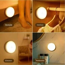 1pc Motion Sensor Light, Energy Saving Rechargeable LED Lamp, Auto On/Off, Suitable For Wardrobe, Stairs, Bedroom, Living Room, Desk