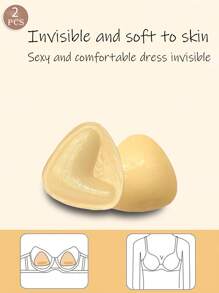 2pcs Double-Sided Adhesive Bust Pads For Women, Enhances Cleavage For Bras, Swimwears, Sports Bras