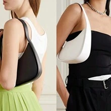 极简主义不对称新月形单肩包，腋下包手提包通勤包 - 彩色 - 查看 2