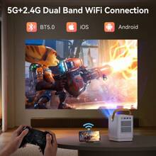 SUREWHEEL Q3 Projector With Tripod, FHD 1080P, 4K Support, 300 Inch Display, 5G WiFi & Bluetooth 5.0, 12000 Lumens, Keystone Correction. - Phích cắm loại F của EU (220-240V) - Xem 9