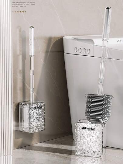 1 pezzo Porta scopino da parete per WC, senza bisogno di forare, con ventosa lavabile, senza angoli morti, utilizzato per strumenti di pulizia del bagno domestico. Decorazione da bagno, decorazione autunnale