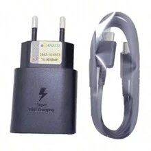 45W Charger S20 Fe S21+ S22 S23 Ultra S24 A51 A52S A53 A54 A55 A70 A71Edge Type C Turbo Charger - 黑色 - 查看 4