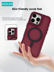 1 件 Koolife 磁性充电哑光个性化字母框架手机保护壳，凸起相机镜头，PC+TPU，适用于 17 ProMax/17/17 Pro/17 Air/16/16 Pro/16 Plus/16 ProMax/15 ProMax/15 Pro/15 Plus/14 ProMax/13 ProMax/13 Pro/12 ProMax/11 - 暗紫色 - 查看 6