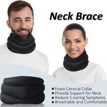 Adjustable Neck Soft And Durable Foam Support For Neck Can Relieve Neck Pressure Relaxation Suitable For Airplane Travel And Rest - Black - View 2