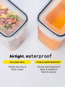 11pcs  Food Storage Containers Are Stackable, Refrigerator - And Dishwasher-Safe, For Cereals, Rice, Flour, And Oats, With Labels And Markings, Kitchen Supplies,Storage Containers,Local Warehouse - Đen và trắng - Xem 7