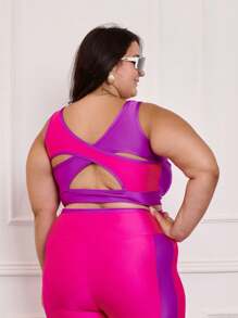 Women's Top Fitness Plus Size 11198 - 粉色 - 查看 2