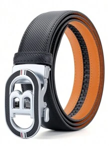 Cinturón de hombre de negocios popular de hebilla automática con estampado de letras elegante y versátil como decoración