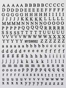 1/7 张 3D 字母指甲贴纸 7 种混合颜色字母指甲贴纸全息小字母指甲贴纸，1 件/7 件 3D 彩色字母自粘指甲贴花适用于女士女孩指甲 - 彩色 - 查看 12