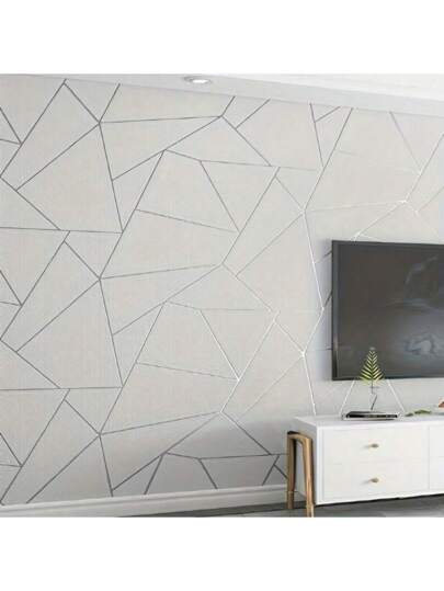 Ucdfi Roll Self Adhesive Wallpaper, Wand Stickers Bedroom ,Modern Minimalist Geometric Pattern Line Living Room TV Background Coffee Shop Restaurant Bar Hotel ation Stripe Wallpaper Paper