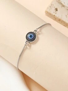 A Turkish-Style Round Blue Evil Eye Stretchable Bracelet, A Couple Gift Suitable For Women Daily Casual Wear - Eye - View 8