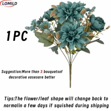 LOMILD 1PC 人造花 六头绣球花 桌面花瓶插花装饰 办公室桌面装饰 芙蓉玫瑰花束 居家卧室花瓶装饰 餐厅客厅装饰 婚礼装饰 新娘捧花材料 情人节新年装饰 DIY生日派对装饰材料 开学季学校装饰 - 多款式 - 查看 13