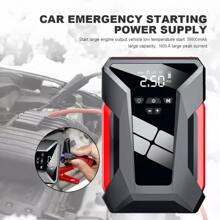 12V Car Jump Starter Battery Booster Charger +Air Compressor Inflator Pump 1600A - Black - View 3
