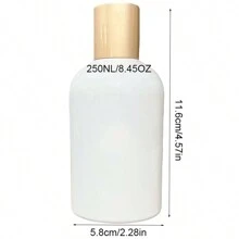 1pc Frosted Pet Boston Round Shoulder Bottle With Pump, Nordic Style Lotion Dispenser, High Capacity Home Bathroom Decor Fall Decor Back To School