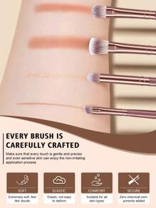 3/6/43pcs Makeup Brush And Sponge Tool Complete Set. Everything Included. Contains 20 Face Makeup Brushes, Including Powder Brush, Blush Brush, Foundation Brush, Contour Brush, Etc. Makeup Brush Set, Makeup Brush Set, Complete Makeup Tool Set, Makeup Brush Set, Complete Makeup Tool Set, Makeup Brush Set, Makeup Gift Box Set. - Baby Pink - View 3