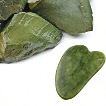3Pcs/Set Facial Massage Tool, 3-Piece Set Of Jade Roller Gua Sha, Natural Xiuyan Jade. Face Roller Massager, Scraping Tool, Jade Stone Massage Tool,Beauty,Skin Care Products,Spa,Self Care,Skin Care Tools,Face Care,Esthetician Supplies,Massage,Face Massage Tool,Face Roller - Green - View 3
