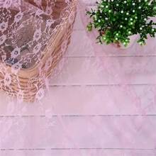 黑色蕾丝面料按米计价适用于服装窗帘婚纱缝纫纯色牡丹花朵图案柔软布料抗皱垂坠 - 多色 - 查看 18