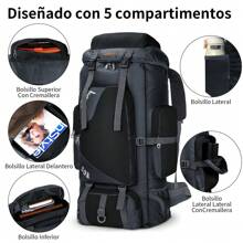 70L Hiking Backpack Camping Backpack Large Capacity Lightweight Travel Backpacks For Men - Black - View 4