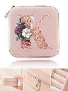 1个首饰盒 女士首饰收纳盒 可展示姓名首字母 A 到 Z 图案 旅行大容量首饰盒 多隔层分类盒 奢华 PU 皮革首饰盒 多功能迷你翻盖收纳盒 珠宝商礼物 女士玩具收纳盒 妈妈的化妆包 文具盒 旅行必备化妆包 节日必备化妆包 化妆袋 化妆收纳盒 节日冬季粉色 2024 - 粉色 - 查看 7