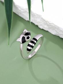 1pc S925 Silver Colorful Ladybug Suitable For Daily Wear By Women