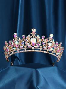 Queen Crown Rhinestone Wedding Crowns, Crystal Tiaras For Women For Birthday Prom Pageant Party,Valentine's Day Gifts, Valentine's Headband Decoration, Wedding Crown Decoration,Summer,Beach - Multicolor - View 16