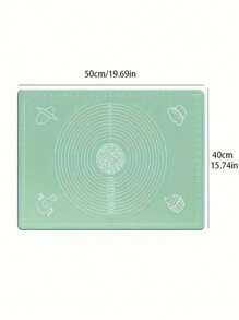 1pc Kitchen Thick Kneading Mat, Size 19.7 X 15.7 Inches, Made Of Non-Stick Silicone Material. It Has A Non-Slip Surface, Ideal For Tabletop Baking, Great For Making Pizza Dough And Cake Pastry Dough In The Dining Room. - Multicolor - View 5