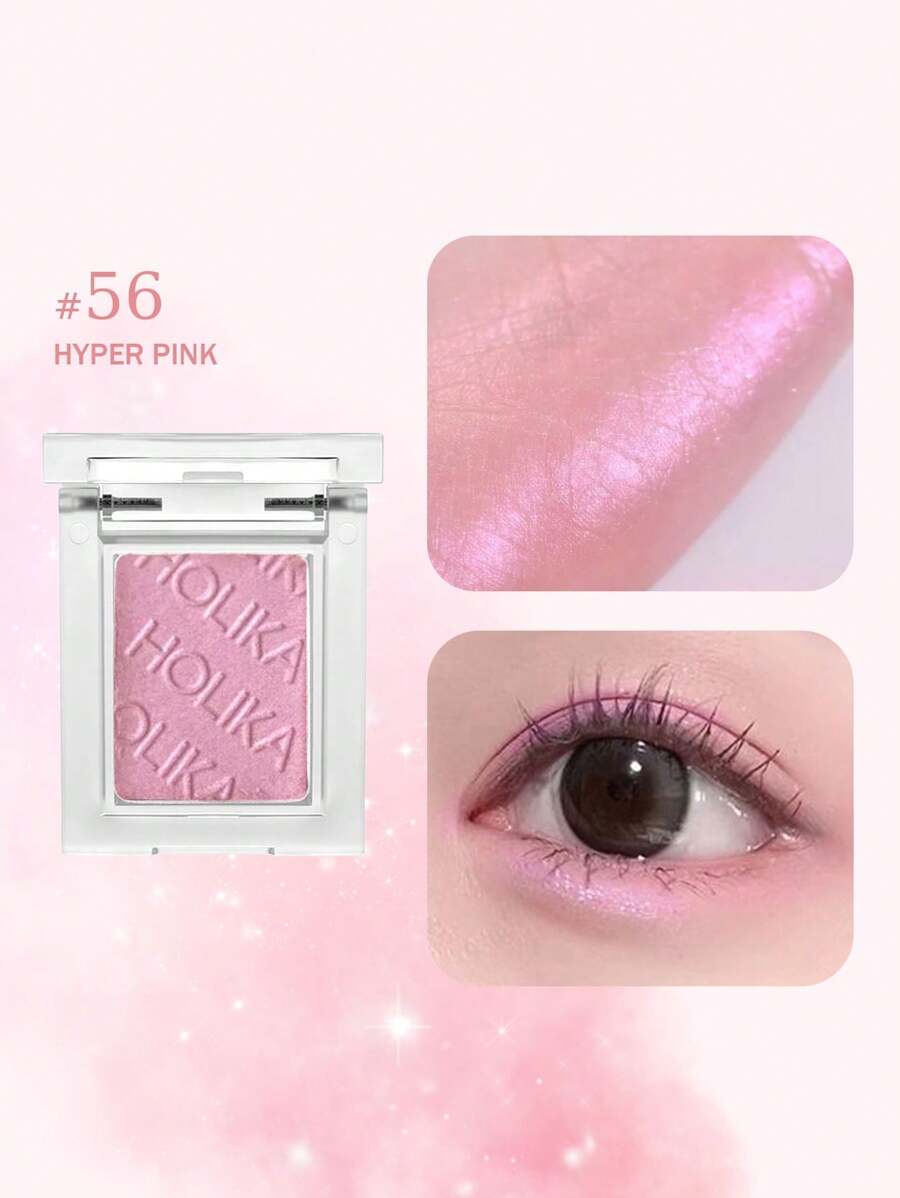 HOLIKA HOLIKA My Fave Piece Eyeshadow 56 HYPER PINKpalette | Single Eyeshadow | Soft Neutral Ash Color, Long-Wearing, Glitter, Clear Watercolor | Palette With Easy Color Matching For All | Korean Beauty, Korean Makeup - 56 HYPER PINK - View 1