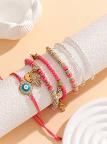 6pcs/Set Bohemian Style Vintage Bracelet Set, Women Fashion Elegant Jewelry Bracelet, Perfect Gift For Her