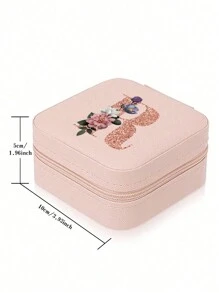 1个首饰盒 女士首饰收纳盒 可展示姓名首字母 A 到 Z 图案 旅行大容量首饰盒 多隔层分类盒 奢华 PU 皮革首饰盒 多功能迷你翻盖收纳盒 珠宝商礼物 女士玩具收纳盒 妈妈的化妆包 文具盒 旅行必备化妆包 节日必备化妆包 化妆袋 化妆收纳盒 节日冬季粉色 2024 - 粉色 - 查看 3