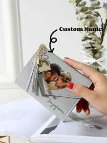 1pc Cute & Fresh Tassel Mini Women's Wallet, Personalized Photos/Name Custom PU Leather Wallet, Gift For Girlfriend/Wife, Birthday, Valentine's Day, Female, College Student, Holiday, Anniversary