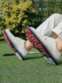 New Upgraded Men Spikeless Golf Shoes Comfortable Golf Footwear No-Slip Golf Sneakers - 白色 - 查看 7