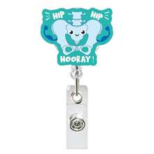 1pc Acrylic Organ Specimen Bottle, Syringe, Blood Bag, Retractable ID Badge Reel, Rotating Alligator Clip, Nurse/Medical Supplies Easy Pull Clip,School Supplies,Back To School - Multicolor - View 14