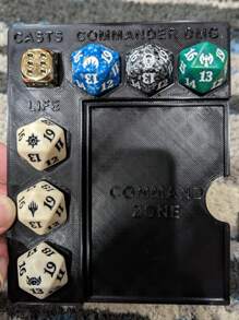 EDH (Elder Dragon Highlander) Zone, Suitable For Magic: The Gathering (MTG) - Black - View 4