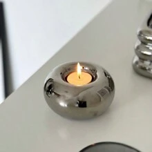 Portacandele a forma di ciambella in ceramica per vasca da bagno, bagno e decorazione del soggiorno, supporto per candele di piccole dimensioni