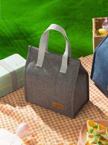 1pc Insulated Lunch Bag, Portable Lunch Box Bag, Thermal Lunch Bag, Insulated Bag, Lunch Box, Thick Insulated Lunch Bag, Thick Aluminum Foil Waterproof Insulated Lunch Bag, Large Capacity Aluminum Foil Insulated Lunch Bag For School Lunch, Outdoor Camping, Summer Travel, Essential, School Supplies, Back To School Season