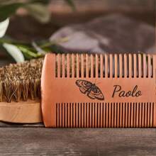 1pc Custom Name Premium Beard Care Comb Best Men Gift, Personalized Beard Grooming Kit, Men's Shaving Kit, Best Man Gift Beard Comb, Groomsmen Gifts, Christmas Gifts