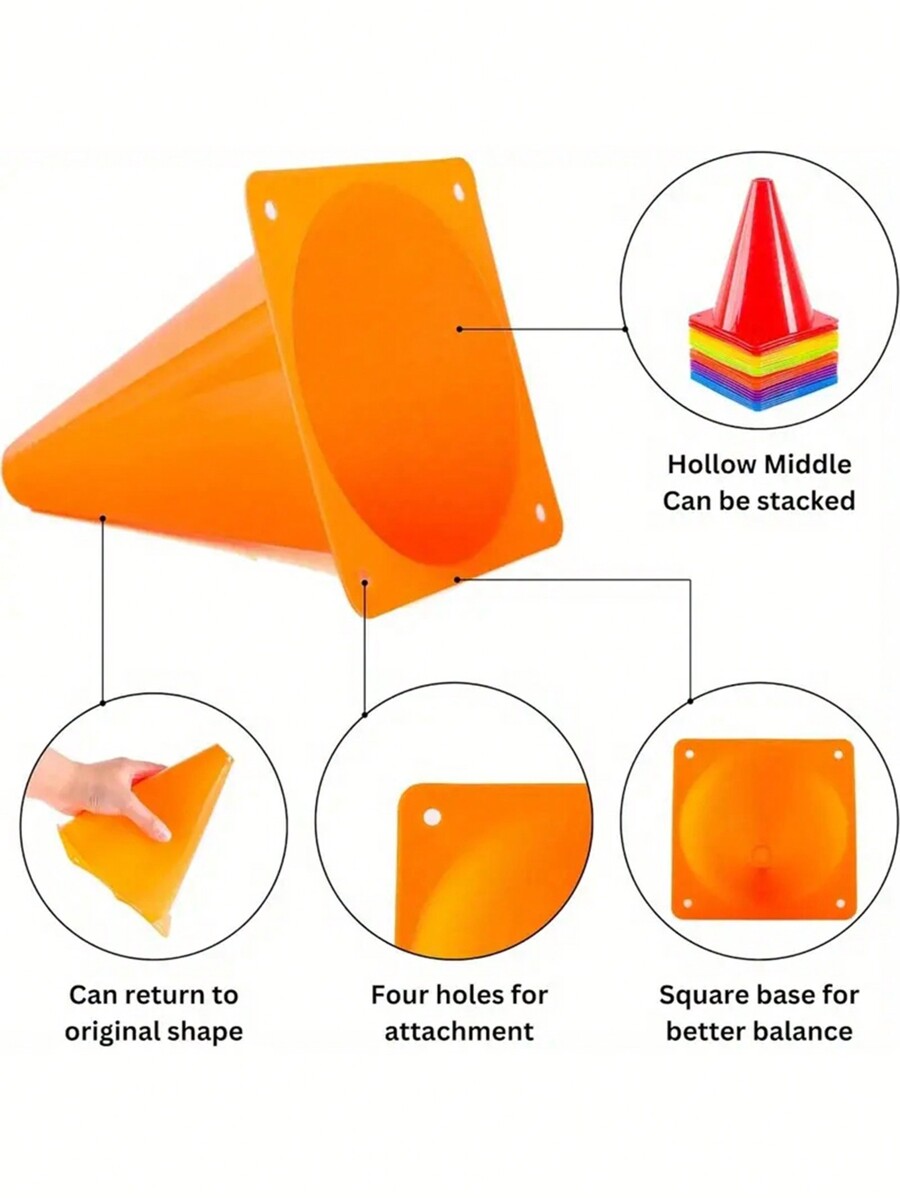 Soccer Cones,Cones Sports Training Agility Field Marker Plastic Cones ...