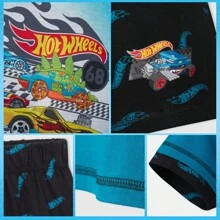 Hot Wheels Pyjama 2 Piece Summer Nightwear Set Short PJ Soft Breathable Lounge Wear Gift - Blue - View 3