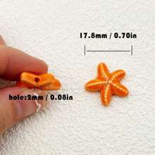 3pcs Colorful Starfish Ceramic Beads, For DIY Jewelry Making (Necklace, Bracelet, Keychain, Bag Chain), Suitable For Daily Wear And Gift Giving