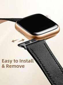 Huastonband 適用於 錶帶與保護殼 38mm/40mm/42mm/44mm/45mm/49mm/46mm/41mm，PC 硬質材料搭配強化玻璃螢幕保護殼，相容 S11/S10/S9/S8/S7/S6/S5/S4 Ultra 3/2/1 系列智慧手錶配件，復古風男士腕帶，夏季女士配件，適合海灘派對活動舞會假期禮物畢業季返校 - 黑色 - 查看 9