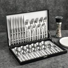 30 Pcs Silverware Set With Steak Knives Service, Stainless Steel Flatware Set, Mirror Polished Cutlery Utensil Set, Home Kitchen Eating Tableware Set, Include Fork Knife Spoon,Dishwasher Safe - Silver - View 5