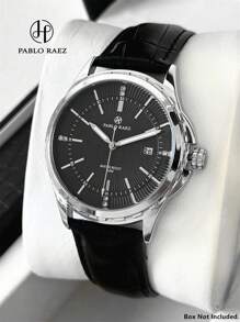 Pablo Raez 1 buc. Ceas de afaceri vintage pentru bărbați, de înaltă calitate, de brand nou, AAA, de lux, accesorii de vară, montre IPS, placat cu argint, brățări din oțel inoxidabil, lanț, impermeabil 50M, ceas de cuarț pentru bărbați, din oțel metalic, casual, la modă