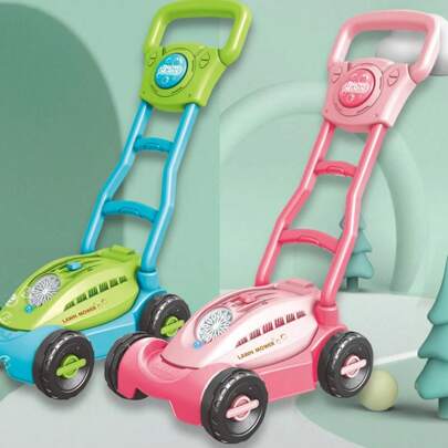 Handheld Bubble Lawn Mower, Giftbox Packaging Includes 1 Bottle Of Bubble Liquid, Christmas Gift, Bubble Lawn Mower Children Toys, Outdoor Bubble Thrower Toy, Gardening Game Bubble Toy Suitable For 3-8 Years Old Children Birthday Gifts, Preschoolers, Boys & Girls (Multiple Colors Available)