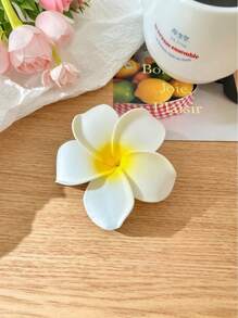 2pcs Simulation Colorful Plumeria Hair Clips, New DIY Beach Hair Accessory, Women Hair Clips, Suitable For Daily, Casual, Beach Holiday, And Photo Shooting Props Claw Clips Hair Claws Hair Barrettes, School Stuff