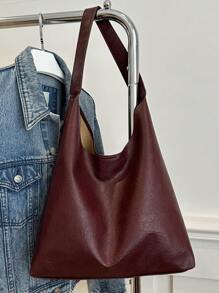 新品上市2024韩版腋下大容量红色安卡拉二合一单肩托特包复古百搭办公室工作通勤手提包女士秋冬