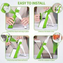 NetHong Multifunctional Kitchen Chopping Artifact Vegetable Slicer Food Chopper Manual - Green - View 7