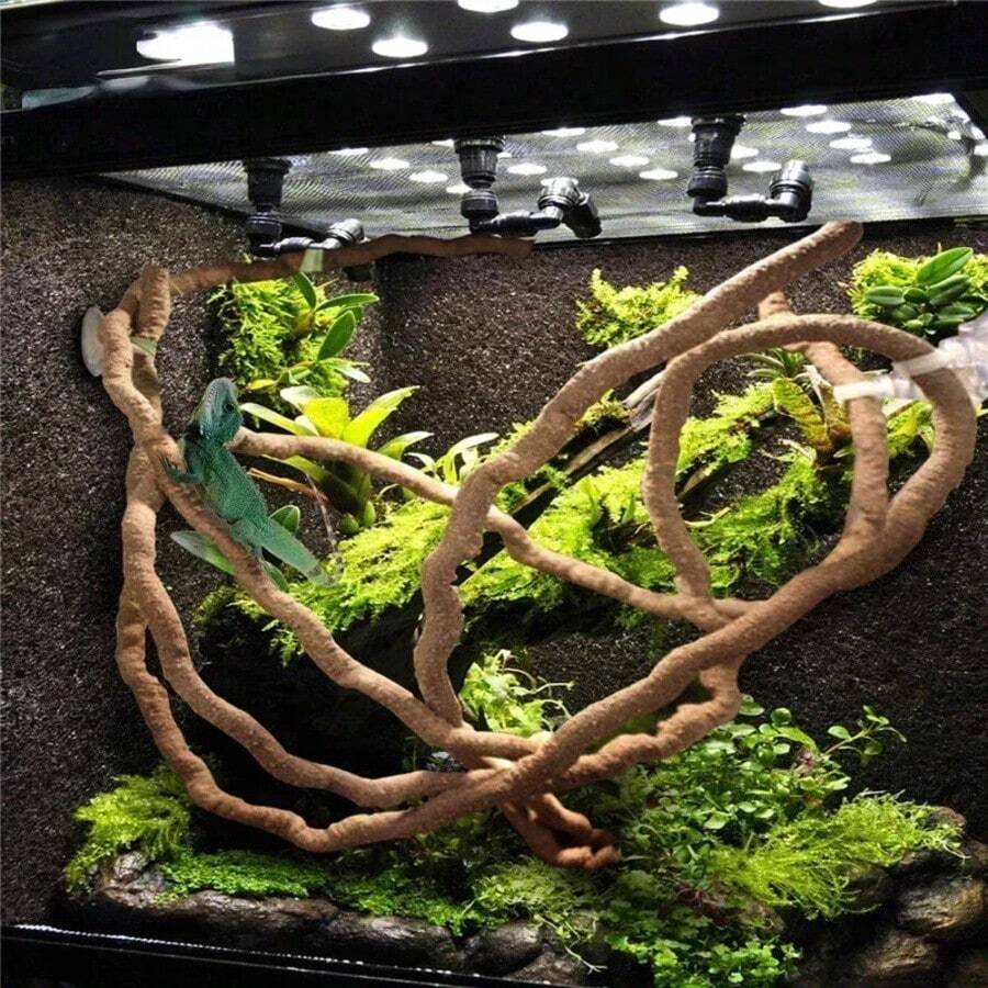 Large Flexible Vines Rattan Habitat Decoration Bendable Jungle Branches Climb Pet Supplies Reptiles Terrarium Decor 1.5/2.5/3m - 1 - View 1
