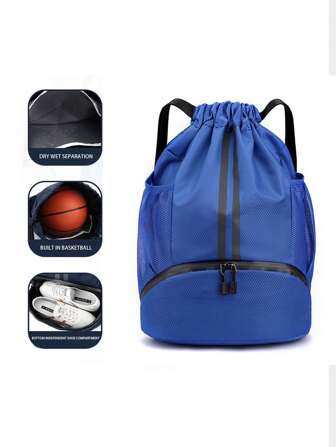 Basketball/Swimming Bag With Dry/Wet Separation For Women, Multi-Function Drawstring Sports Backpack For Men Sports Bag Sport Bag Holiday Travel Bag Tote Bag Travel For Outdoor