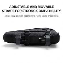 ROCKBROS Bicycle Bag Set 2-In-1 Removable Triangle Bag Handlebar Bag Frame Bag Triangle Bag For MTB Road Bike E-Bike 1.3 L To 0.7 L Black - Black - View 5