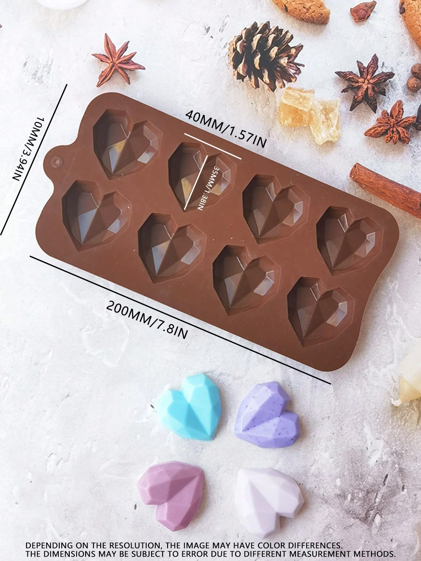15 Cavity Heart Shaped Silicone Mold Easy Release Mold For Crafts 15-cavity-heart-shaped-silicone-mold-easy-release-mold-for-crafts